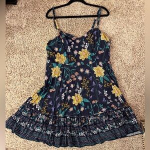 Old Navy Multicolor Floral Smocked Dress